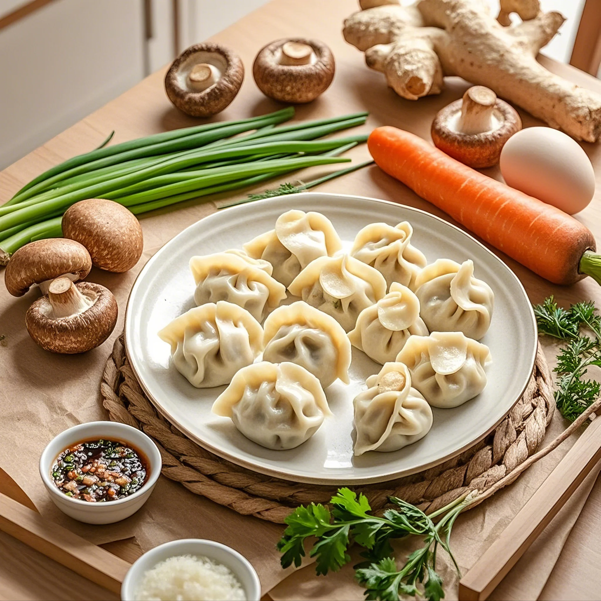 Chicken and Shiitake Mushroom Dumplings